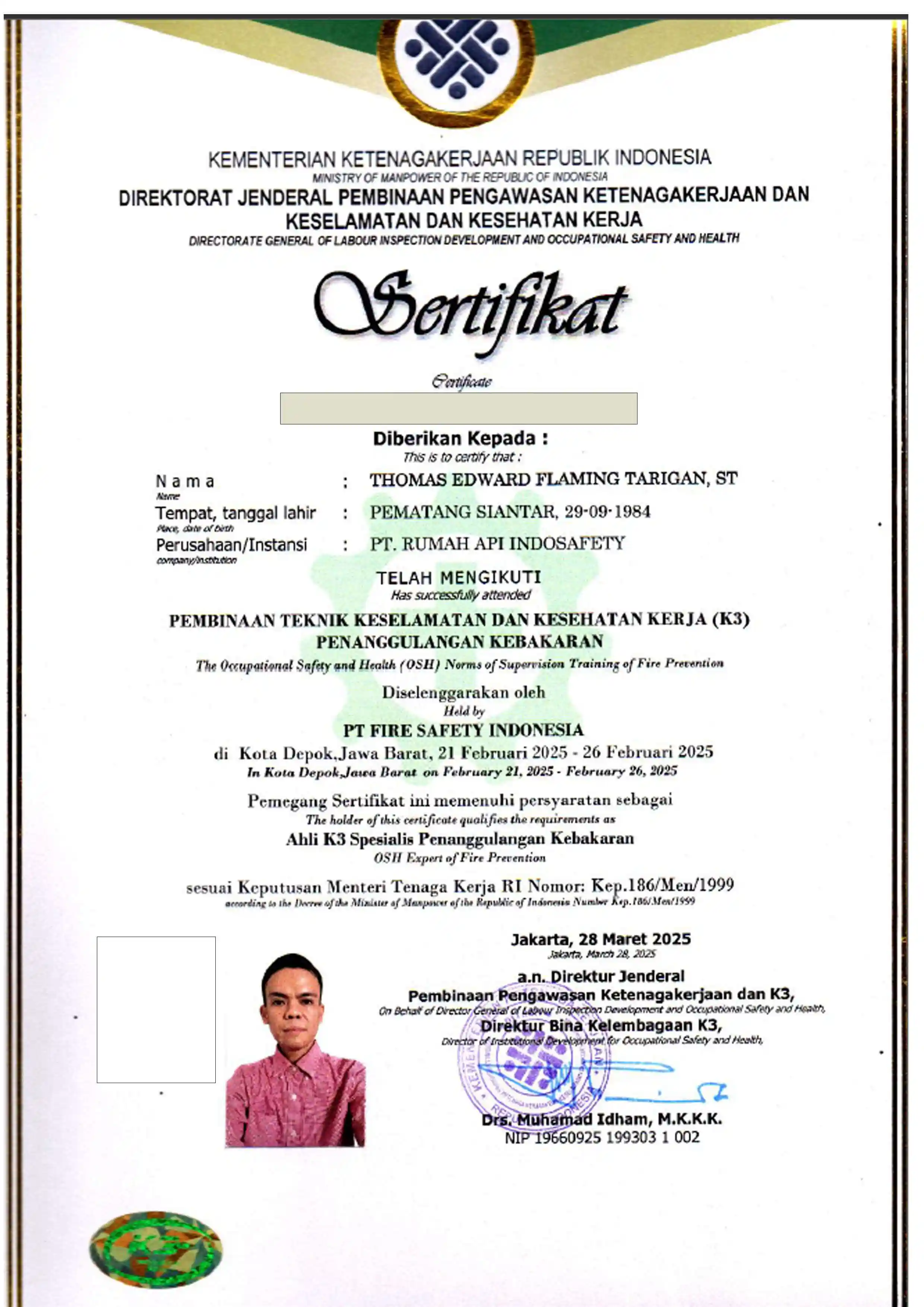 Sertifikat K3